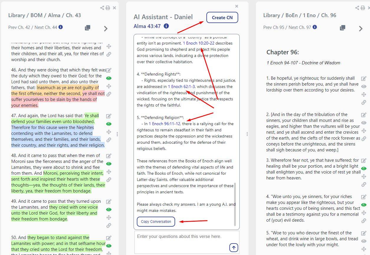 New AI features in Scripture Notes